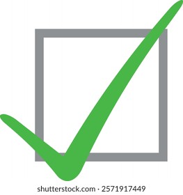 vector illustration green color checklist or checkmark select checkbox option