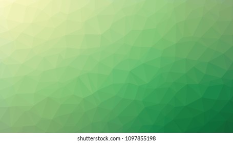 Vector illustration of green color triangulated background texture