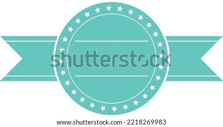 vector illustration of green colored award ribbon banner on white background