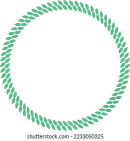 vector illustration of green colored circle banner frame	