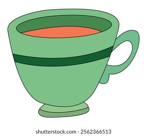 Vector illustration green colored cup