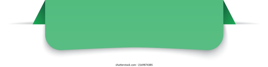 vector illustration of green colored label banner on white background