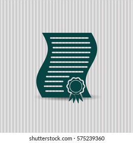 Vector Illustration of Green Contract Icon
