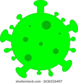 Vector illustration of green corona virus