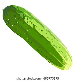 Cucumber Illustration Pixel Art Style Vegetable Stock Vector (Royalty ...