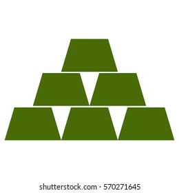 Vector Illustration of Green Cup Pyramid Icon
