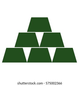 Vector Illustration of Green Cup Pyramid Icon

