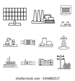 Vector illustration of green and development logo. Collection of green and ecological stock symbol for web.