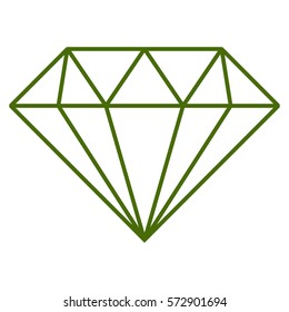 Vector Illustration of Green Diamond Icon
