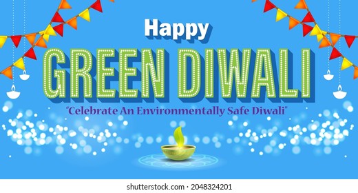 Vector Illustration For Green Diwali