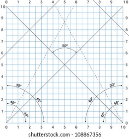 Vector illustration green drawing paper for engineering