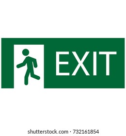 Emergency Exit Vector Sign Concept Illustration Stock Vector (Royalty ...