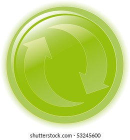 Vector illustration green environmental bubble on white
