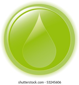 Vector illustration green environmental bubble on white