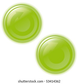 Vector illustration green environmental bubble on white