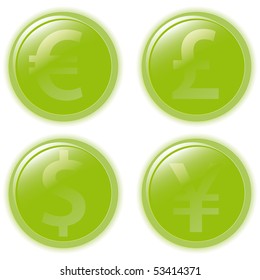 Vector illustration green environmental bubble on white