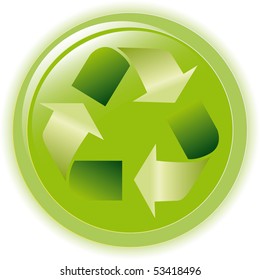 Vector illustration green environmental bubble on white