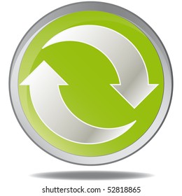 Vector illustration green environmental bubbles on white