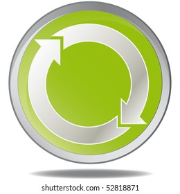Vector illustration green environmental bubbles on white