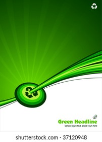 vector illustration green environmental recycle background read for you text
