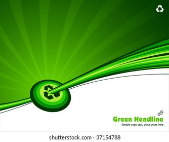 vector illustration green environmental recycle background read for you text