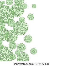 Vector Illustration of a Green Floral Background