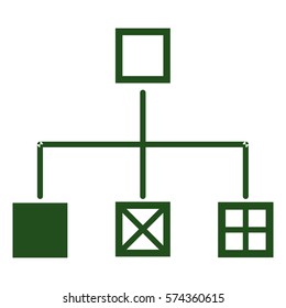 Vector Illustration of Green Flow Chart Icon
