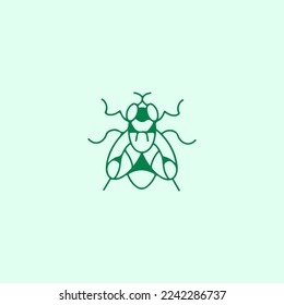 vector illustration of a green fly