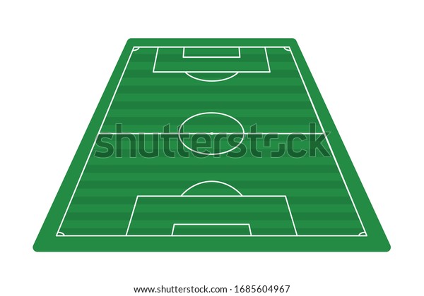 Vector Illustration Green Football Field Soccer Stock Vector (Royalty ...