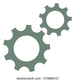 Vector Illustration of Green Gears Icon
