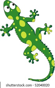 vector illustration of a green gecko