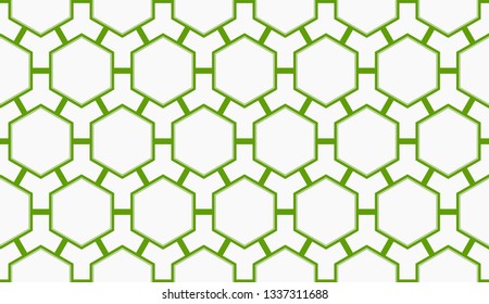 Vector illustration green geometric abstract background