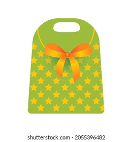 Ilustración vectorial de una caja de regalo verde aislada en un fondo blanco