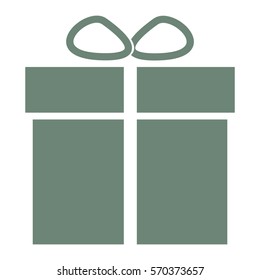 Ilustración vectorial del icono de la caja de regalo verde
