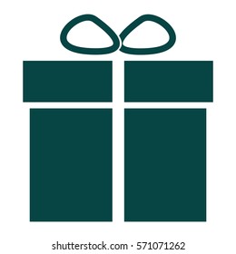 Vector Illustration of Green Gift Box Icon
