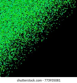 Vector illustration green glitter background for design greeting card, christmas poster or flyer.