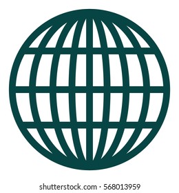 Vector Illustration of Green Global Icon
