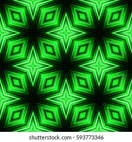 Vector illustration green glowing seamless background for greeting card, postcard, business card or poster