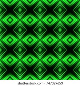 Vector illustration green glowing seamless background for greeting card, postcard, business card or poster