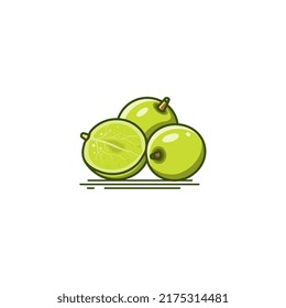 Ilustración vectorial de uvas verdes 
