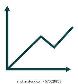 Vector Illustration of Green Graph Icon

