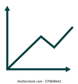 Vector Illustration of Green Graph Sheet Icon
