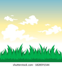 vector illustration of green grass