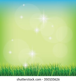 Vector Illustration : Green Grass Background