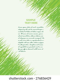 Vector illustration of green grass border with place for text