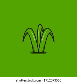 
Ilustración vectorial de césped verde, diseño plano