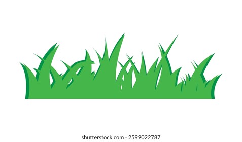 Vector illustration of green grass isolated