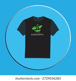 Ilustración vectorial de un saltamontes verde y manos cariñosas, logotipo germinado para la marca Agrotech