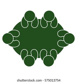 Ilustración vectorial de la persona de grupo verde en el icono de tabla
