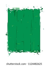 Vector Illustration of a Green Grunge Frame isolated in white. Easy color editing via Global Color